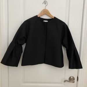 United Tokyo black ruffle sleeve jacket